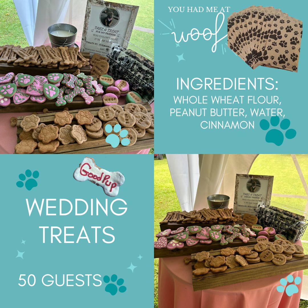 Wedding Dog Treat Box - Iced and Stamped Combo